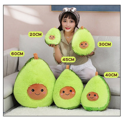 Smiling Fuzzy Avocado Plush, 8-24" | 20-60 cm - Plush Produce