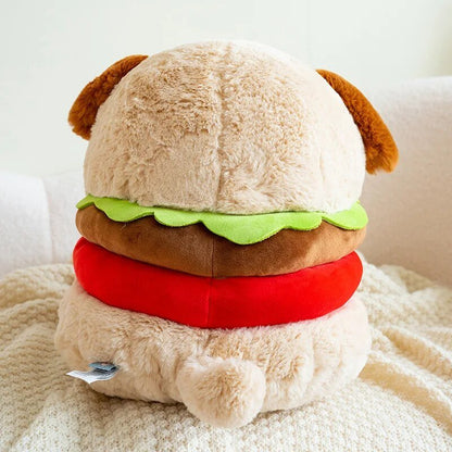 Hamburger Dog Plushiei, 9-14" | 23-35 cm