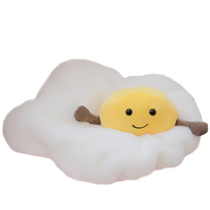 Plushie Handheld Cartoon Fried Egg, 11" | 28 cm