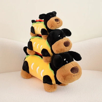 Perro de peluche como un hot dog, 12-22" | 30-55 centímetros