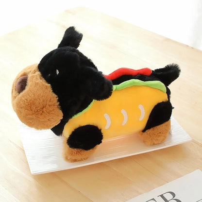 Perro de peluche como un hot dog, 12-22" | 30-55 centímetros