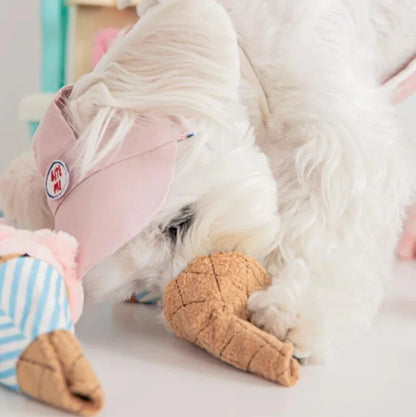 Plushie Ice Cream Cone Dog Sniffing Toy, Two Flavors, 5" | 13 cm