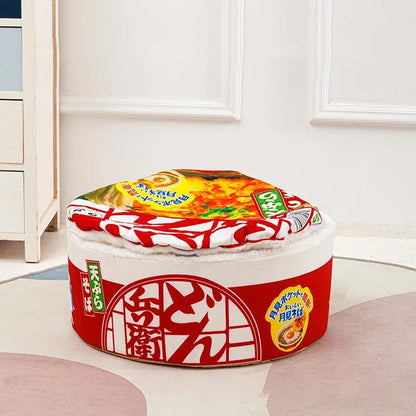 Plush Instant Noodle Pet Bed for Pets up to 22 lbs (10 kg) Plushie Produce