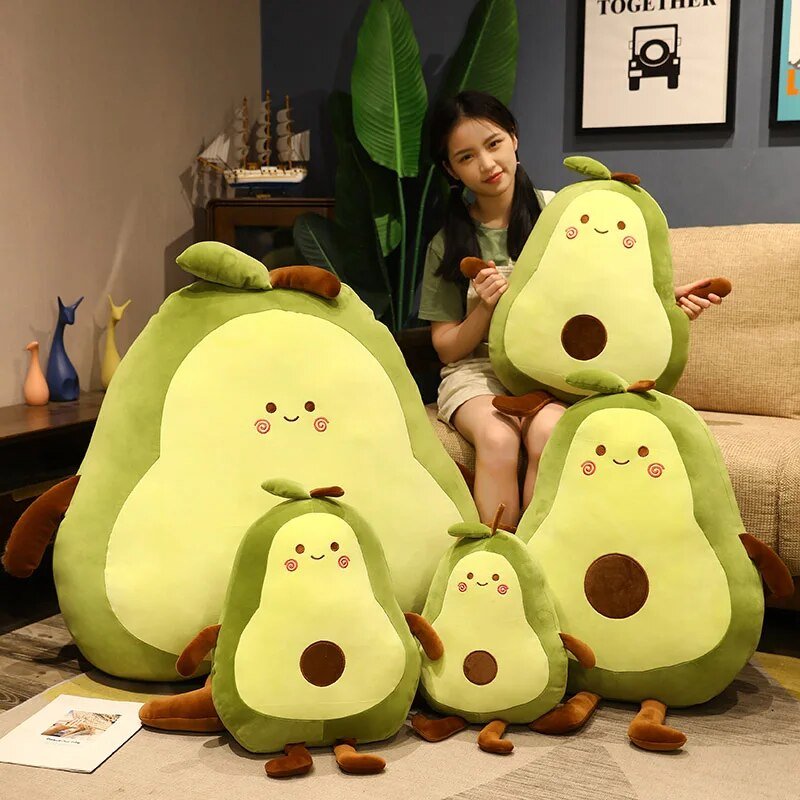 Plushie Jumbo Cartoon Avocado, 18-39" | 45-100 cm