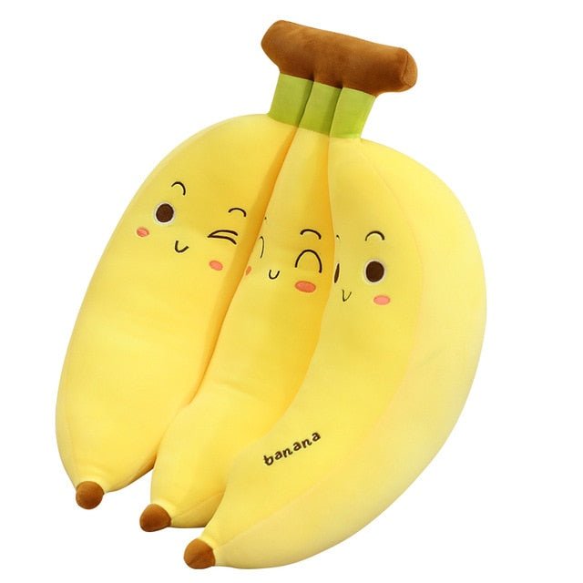 Plush Jumbo Cartoon Bunch of Three Bananas, 1.1-2.3' | 35-70 cm Plushie Produce