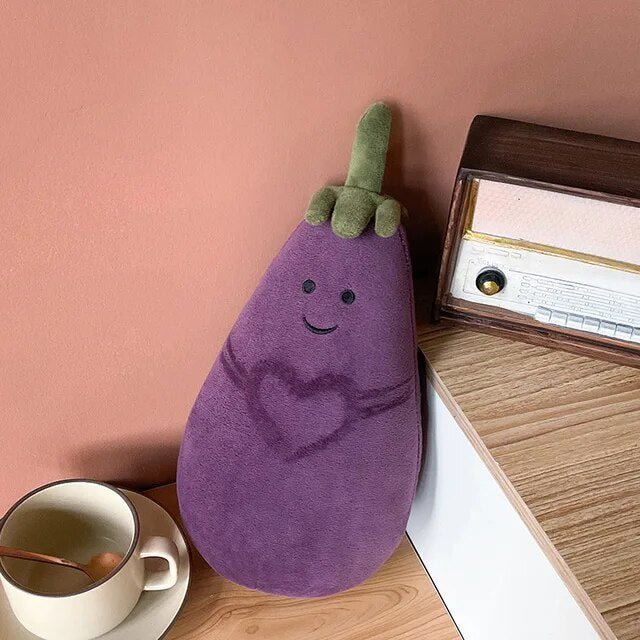 Plush Jumbo Cartoon Eggplant, 11-31" | 28-80 cm