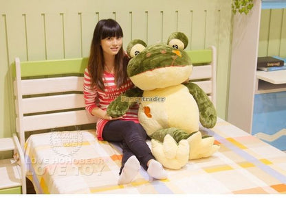 Plush Jumbo Cartoon Frog, 3.9' | 120 cm Plushie Produce