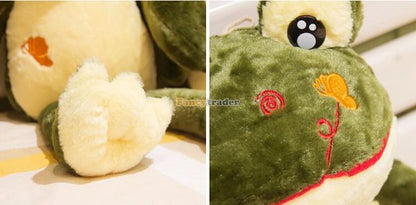 Plush Jumbo Cartoon Frog, 3.9' | 120 cm Plushie Produce