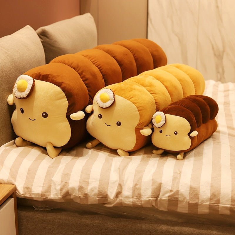 Plush Jumbo Cartoon Loaf of Bread with Egg, 1.3-3.9' | 40-120cm Plushie Produce