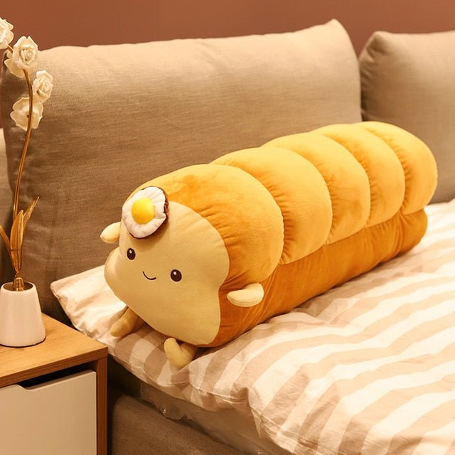 Plush Jumbo Cartoon Loaf of Bread with Egg, 1.3-3.9' | 40-120cm Plushie Produce