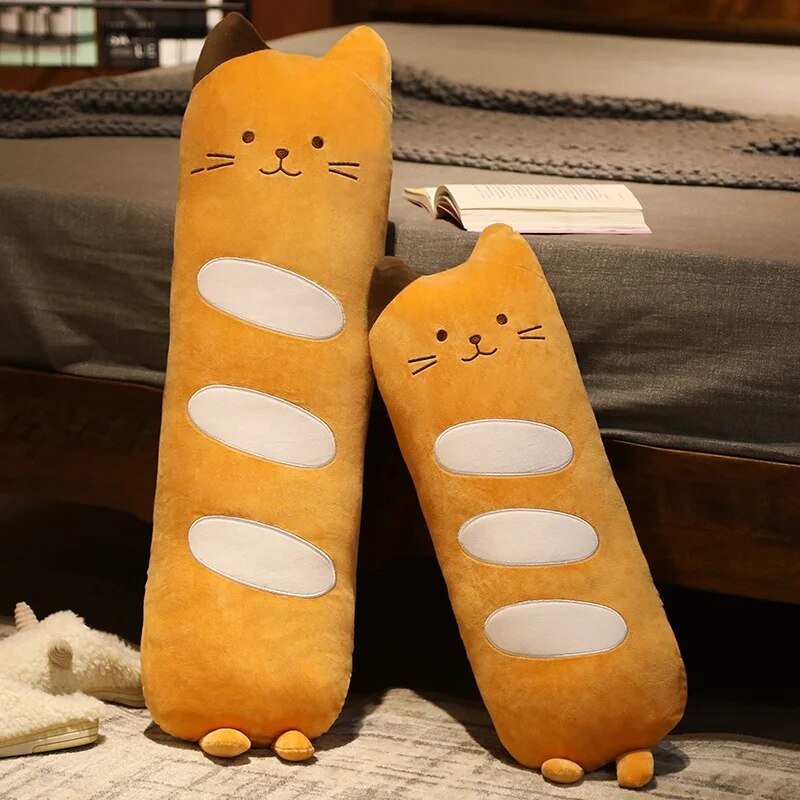 Plush Jumbo Cat Loaf of Bread Body Pillow, 2-3.3' | 60-100 cm Plushie Produce