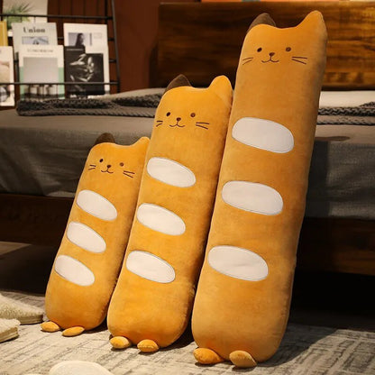 Plush Jumbo Cat Loaf of Bread Body Pillow, 2-3.3' | 60-100 cm Plushie Produce