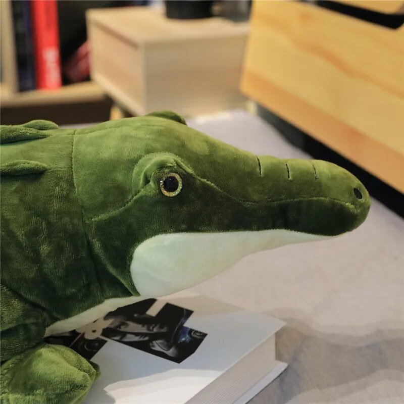 Plush Jumbo Closed-Mouth Crocodile, 3-3.9' | 90-120 cm Plushie Produce