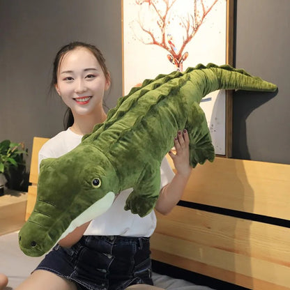 Plush Jumbo Closed-Mouth Crocodile, 3-3.9' | 90-120 cm Plushie Produce