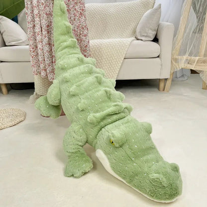 Plush Jumbo Green Crocodile, 1.8-3.8' | 55-115 cm Plushie Produce