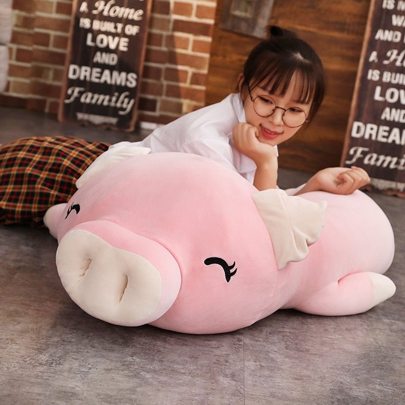 Plush Jumbo Marshmallow Pig, 1.2-3.6' | 38-110 cm Plushie Produce