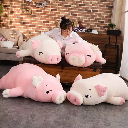 Plush Jumbo Marshmallow Pig, 1.2-3.6' | 38-110 cm Plushie Produce