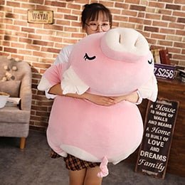 Plush Jumbo Marshmallow Pig, 1.2-3.6' | 38-110 cm Plushie Produce