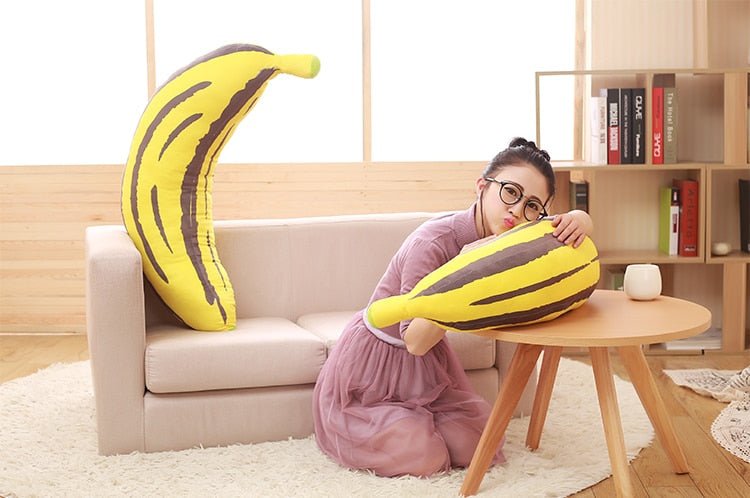 Plush Jumbo Overly Ripe Banana, 2.3-4.3' | 70-130 cm Plushie Produce