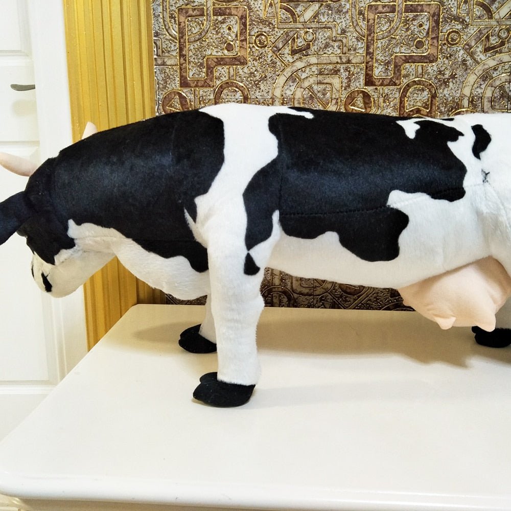 Plush Jumbo Realistic Dairy Cow, 3' | 70cm Plushie Produce