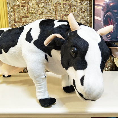 Plush Jumbo Realistic Dairy Cow, 3' | 70cm Plushie Produce