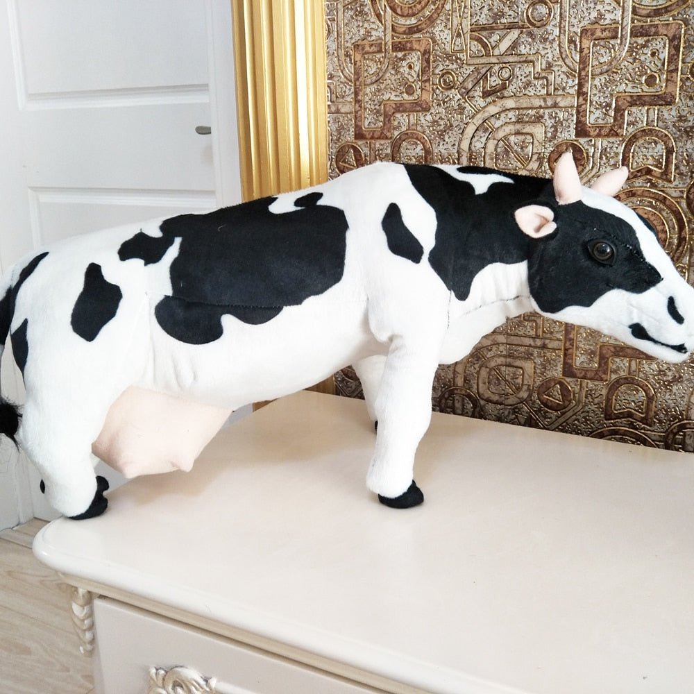 Plush Jumbo Realistic Dairy Cow, 3' | 70cm Plushie Produce