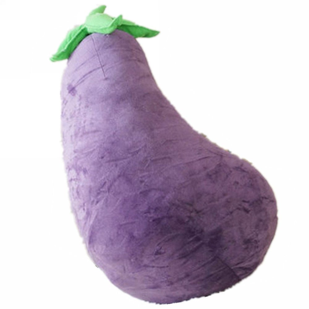 Plush Jumbo Realistic Eggplant, 3.3 ft | 100 cm Plushie Produce