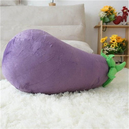 Plush Jumbo Realistic Eggplant, 3.3 ft | 100 cm Plushie Produce