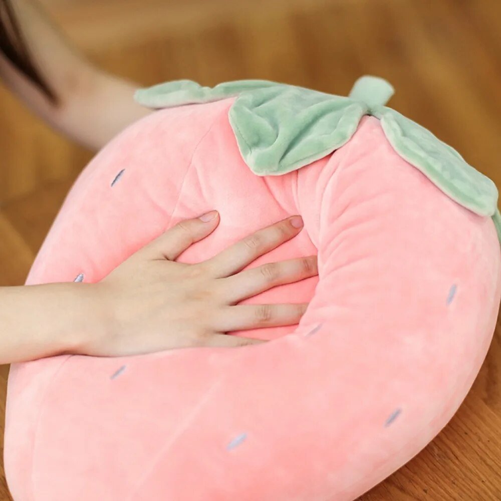 Gigantic Lifelike Strawberry Plushie, 24" | 60 cm