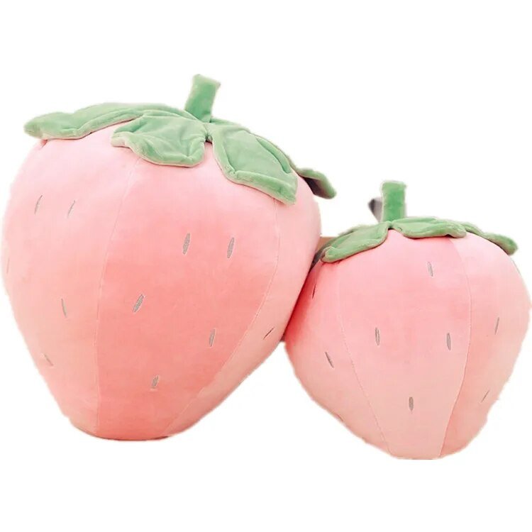 Gigantic Lifelike Strawberry Plushie, 24" | 60 cm