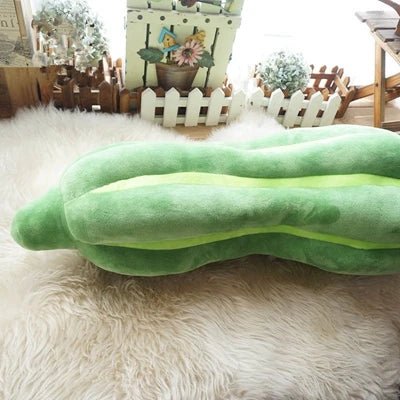 Plushie Jumbo Lifelike Green Squash, 24" | 60 cm