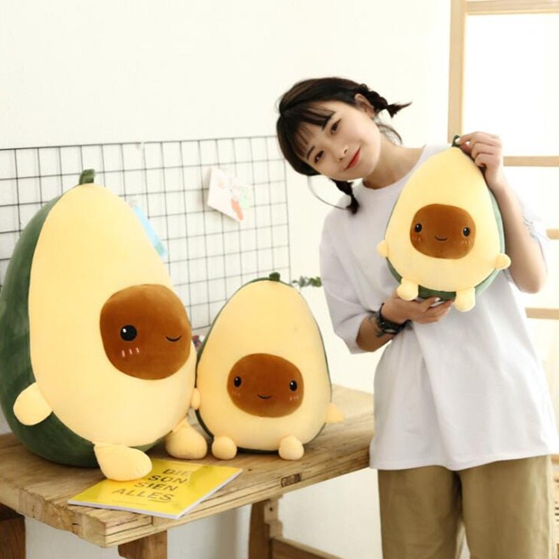 Smiling Creamy Avocado Plush, 12-24" | 30-60 cm - Plush Produce