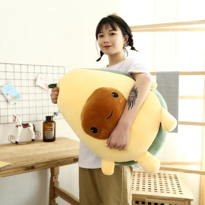 Smiling Creamy Avocado Plush, 12-24" | 30-60 cm - Plush Produce