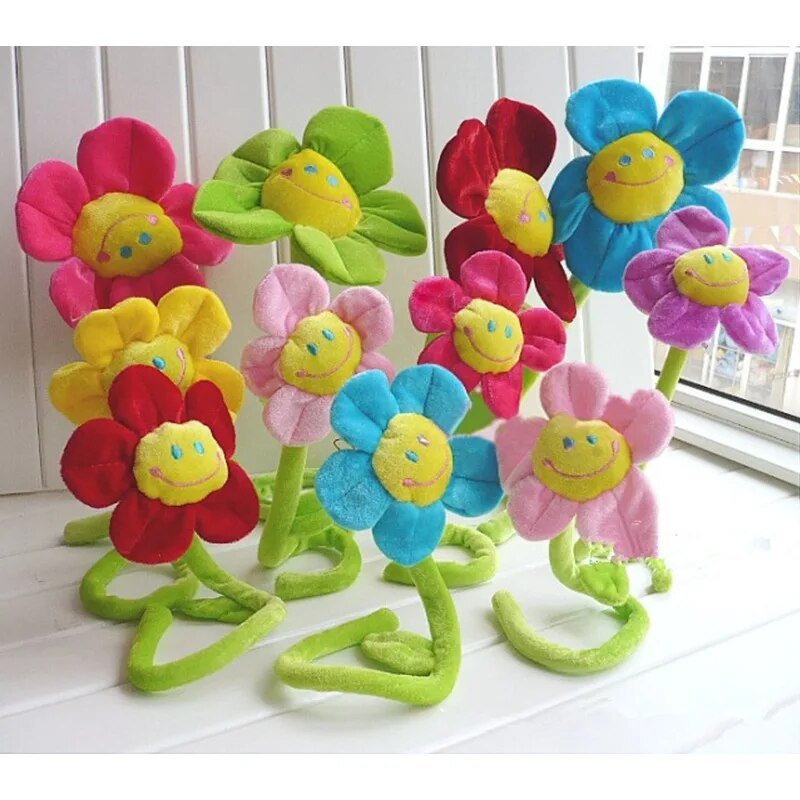 Flores de dibujos animados de tallo jumbo de peluche, 12-34" | 30-85 centímetros