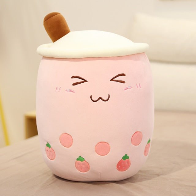 Jumbo Strawberry Bubble Tea Plush, 10-28" | 25-70 cm - Plush Produce