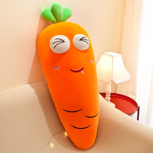 Cartoon Funny Face Plush Carrots, 20" | 50 cm - Plush Produce
