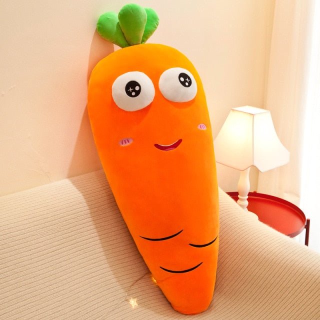 Cartoon Funny Face Plush Carrots, 20" | 50 cm - Plush Produce
