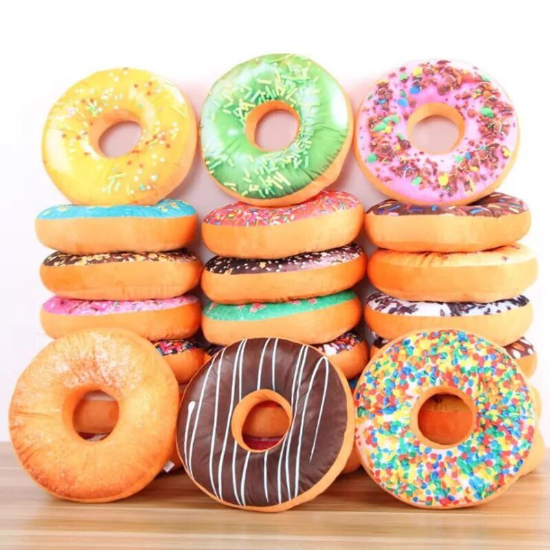 Plushie Grande Donut Realistico, 20 Stili di Donut, 16" | 40 cm