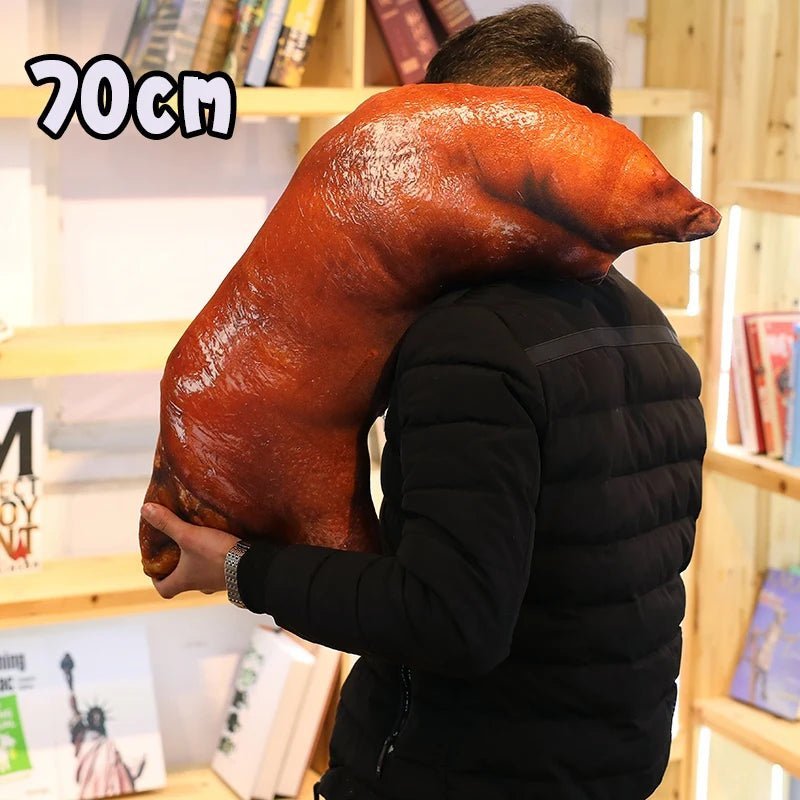 Plush Large Realistic Roasted Pig, 1.6-3.6' | 50-110 cm Plushie Produce