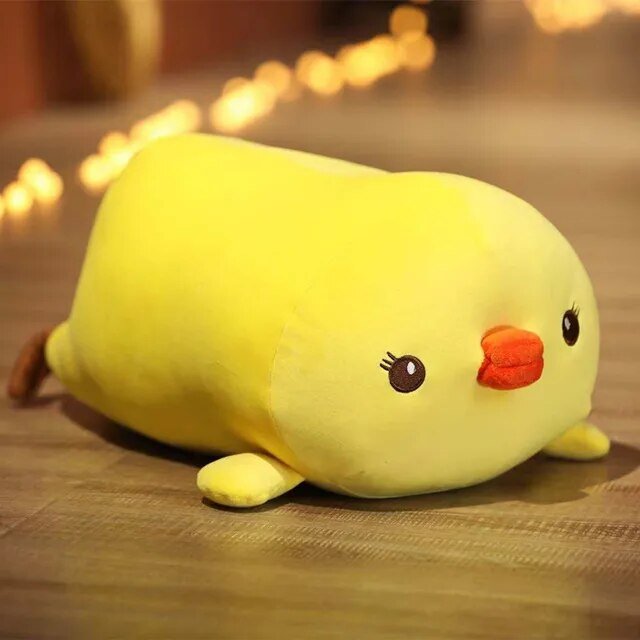 Plush Large Squishy Chick Pillow with Eyelashes, 10-35" | 25-60 cm