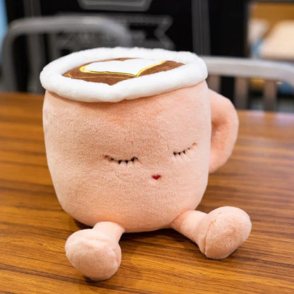 Plushie Latte Art Cartoon Coffee Cup, 8-12" | 20-30 cm