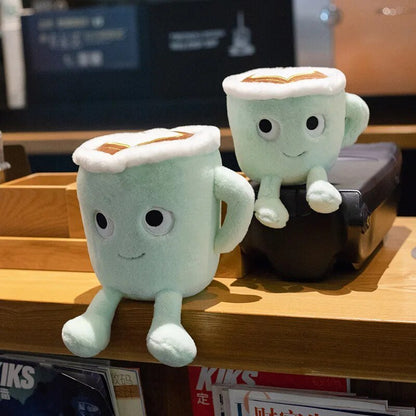 Plushie Latte Art Cartoon Coffee Cup, 8-12" | 20-30 cm