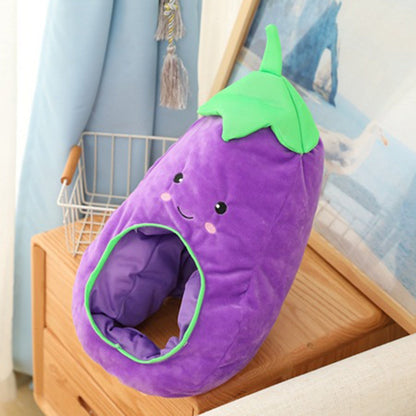 Eggplant Plush Novelty Hat, 18" | 46 cm - Plush Produce