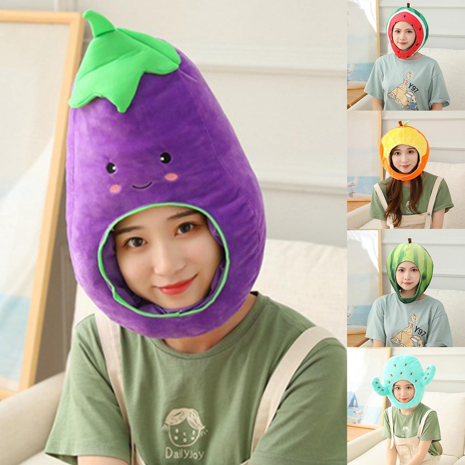 Eggplant Plush Novelty Hat, 18" | 46 cm - Plush Produce