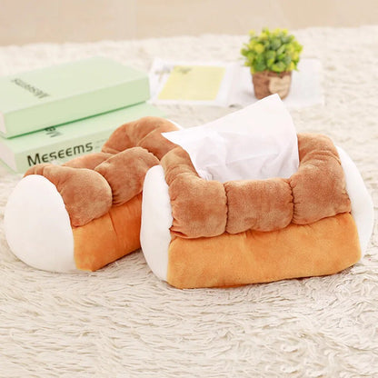 Gối nhồi bông hình ổ bánh mì đựng khăn giấy, 10" | 25cm