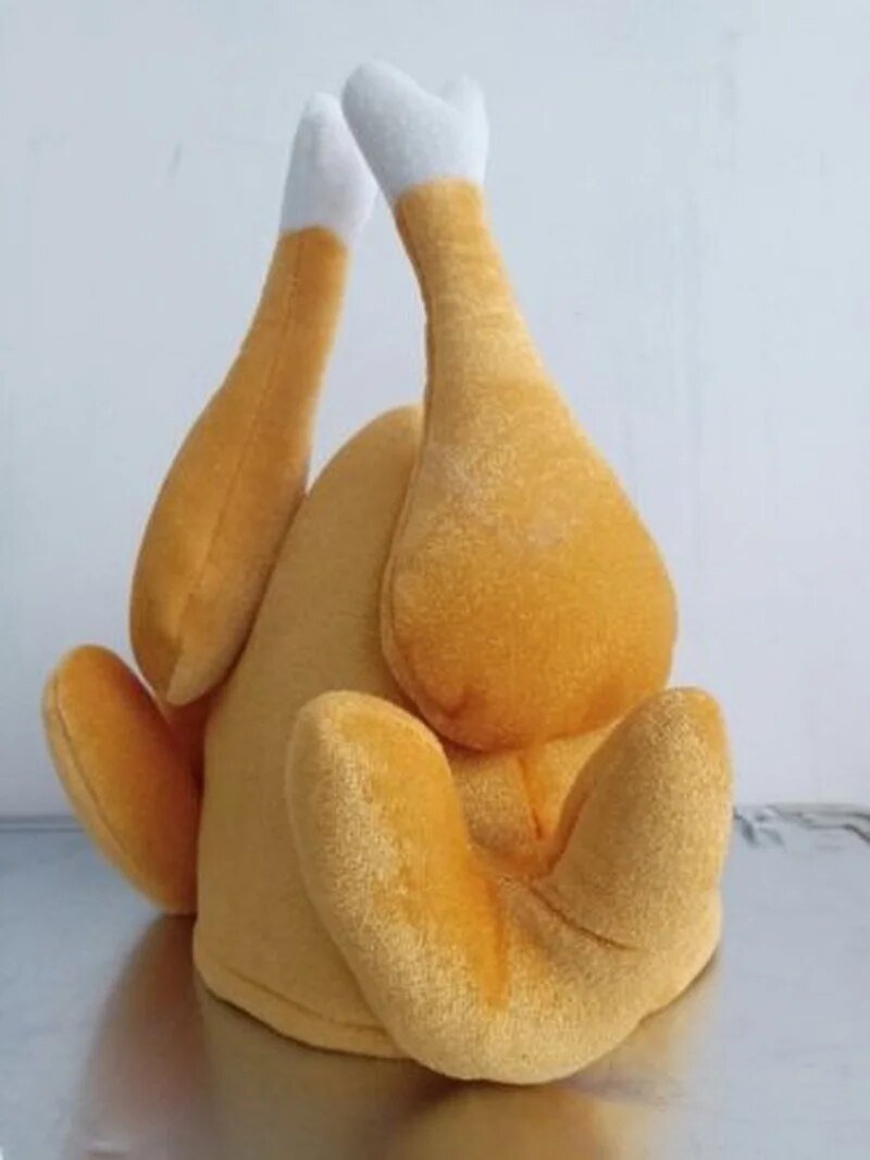 Plushie Novelty Roasted Turkey Hat, 10" | 25 cm - Plushie Produce