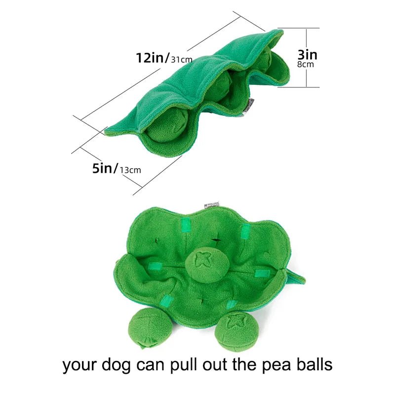 Plushie Peas in a Pod Dog Sniffing Toy, 12" | 31 cm