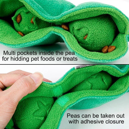 Plushie Peas in a Pod Dog Sniffing Toy, 12" | 31 cm - Plushie Produce