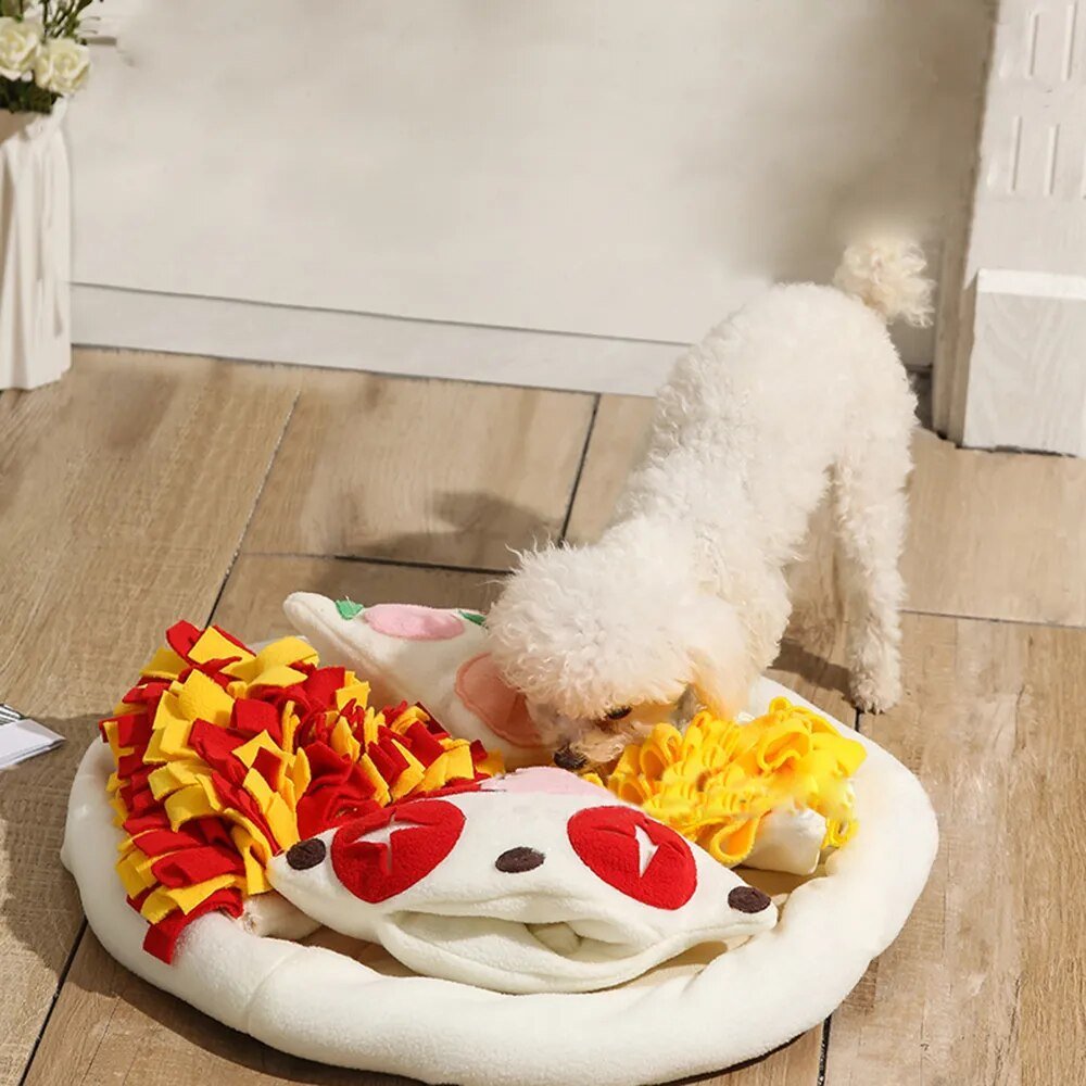 Plush Pizza Dog Sniffing Mat, 20" | 50 cm