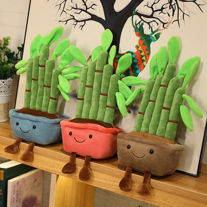 Plushie Potted Bamboo Plant, Three Colors, 16" | 41 cm - Plushie Produce